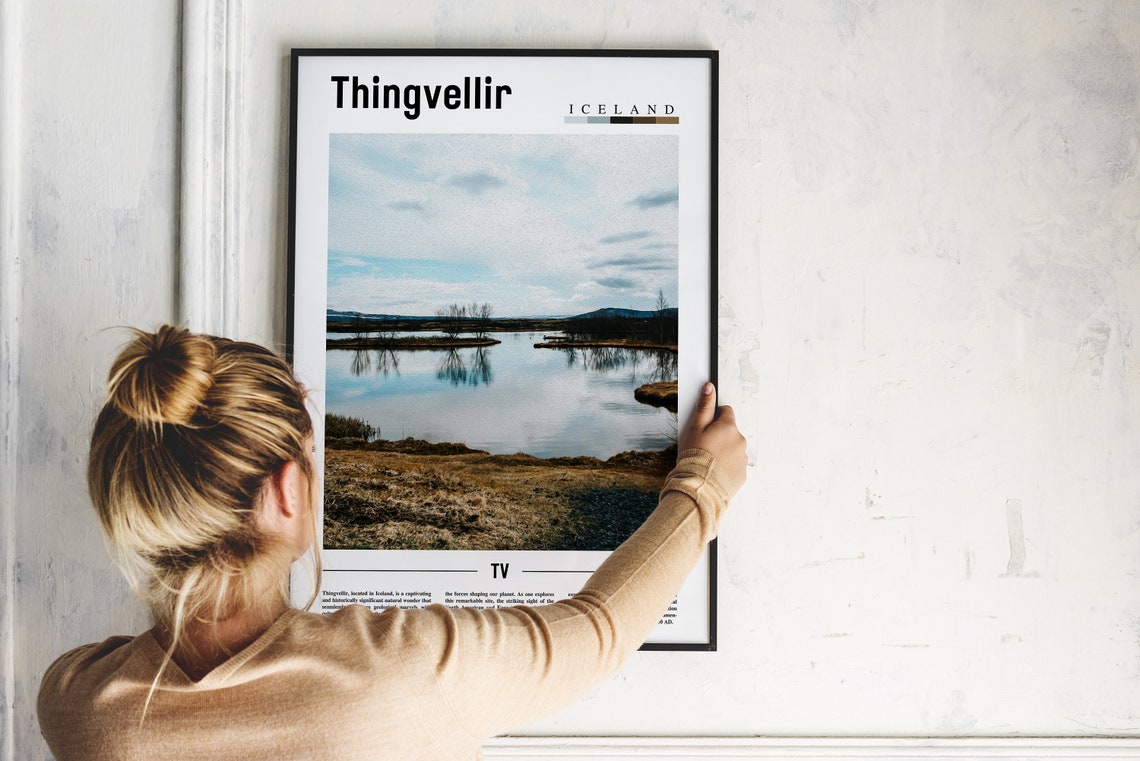 Thingvellir Iceland Mirror Lake Volcanic Rift Valley Photo Poster - Image 2