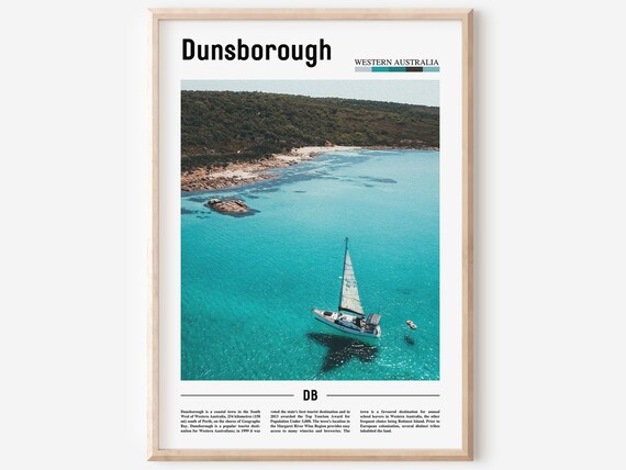 Dunsborough Western Australia Sailboat Turquoise Bay Aerial Poster
