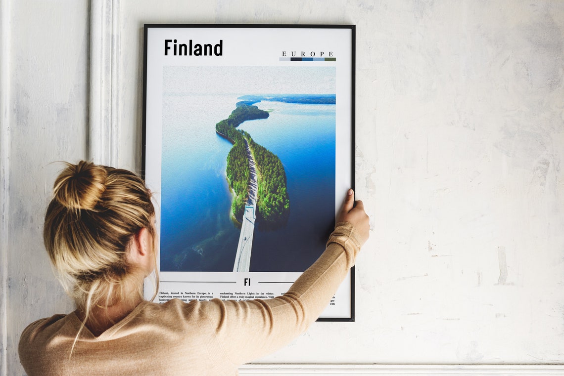 Finland Poster Finland Print Finland Wall Art Europe Photo Europe Poster Europe Print Travel Poster - Image 2