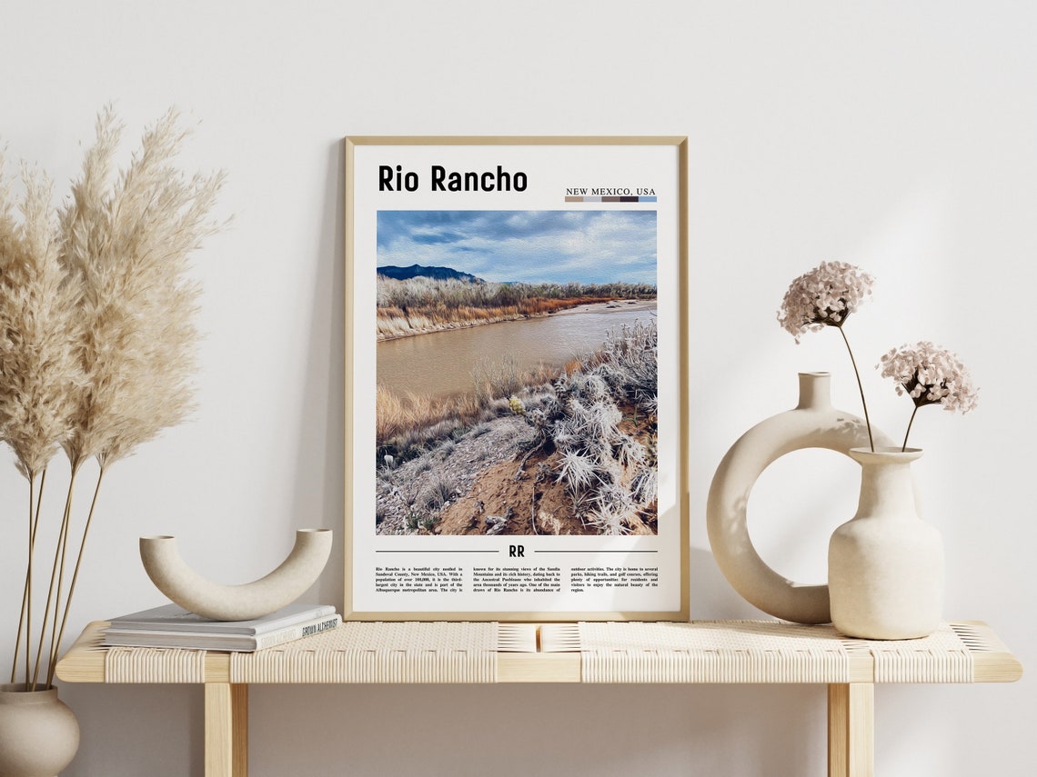 Rio Rancho New Mexico Desert River Sandia Mountains Photo Poster - Image 3