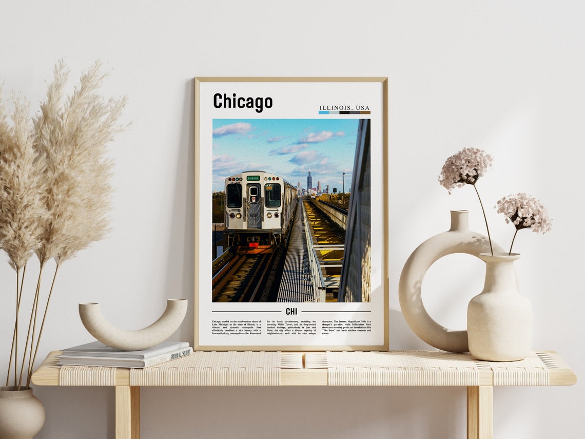 Chicago Print Chicago Poster Chicago Wall Art United States Photo United States Poster United States Print - Image 3