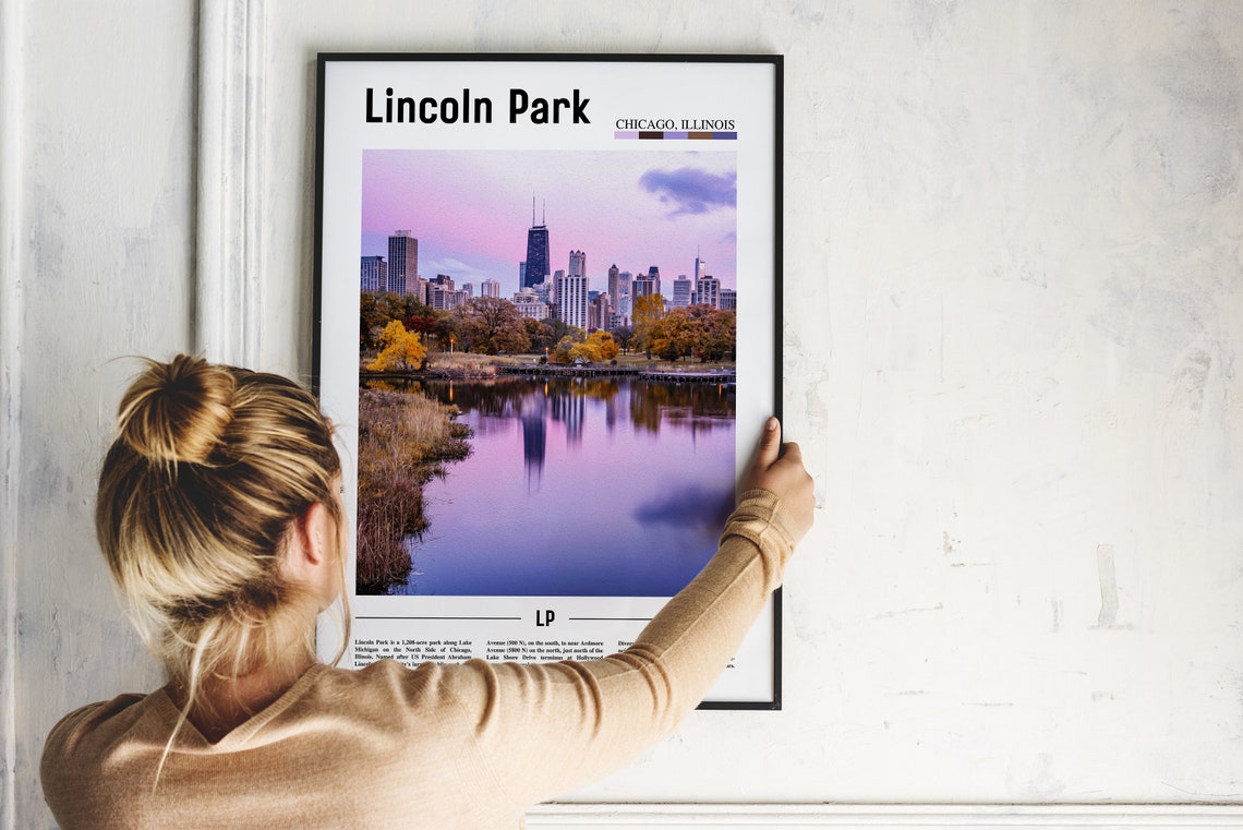 Lincoln Park Poster Lincoln Park Print Lincoln Park Wall Art United States Photo United States Poster United States Print - Image 2