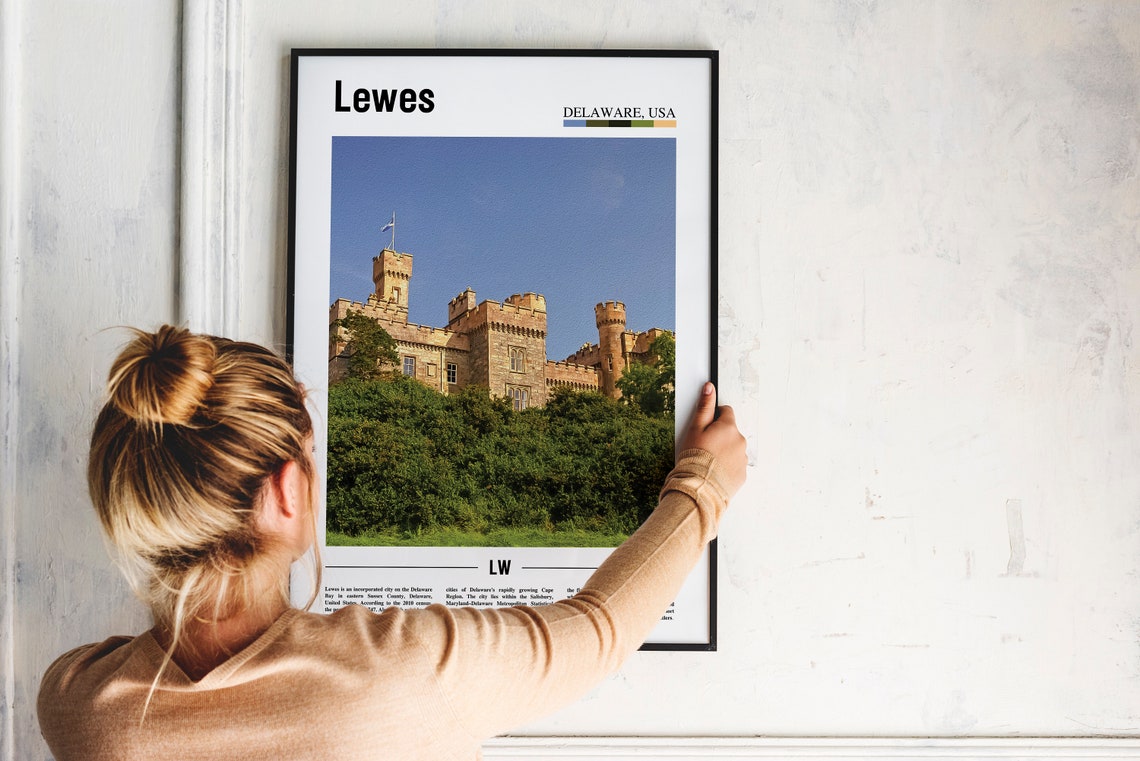Lewes Print Lewes Poster Lewes Wall Art Oil Painting Poster Colorful City Print City Artwork Travel Artwork Travel Wall Art City Print - Image 2