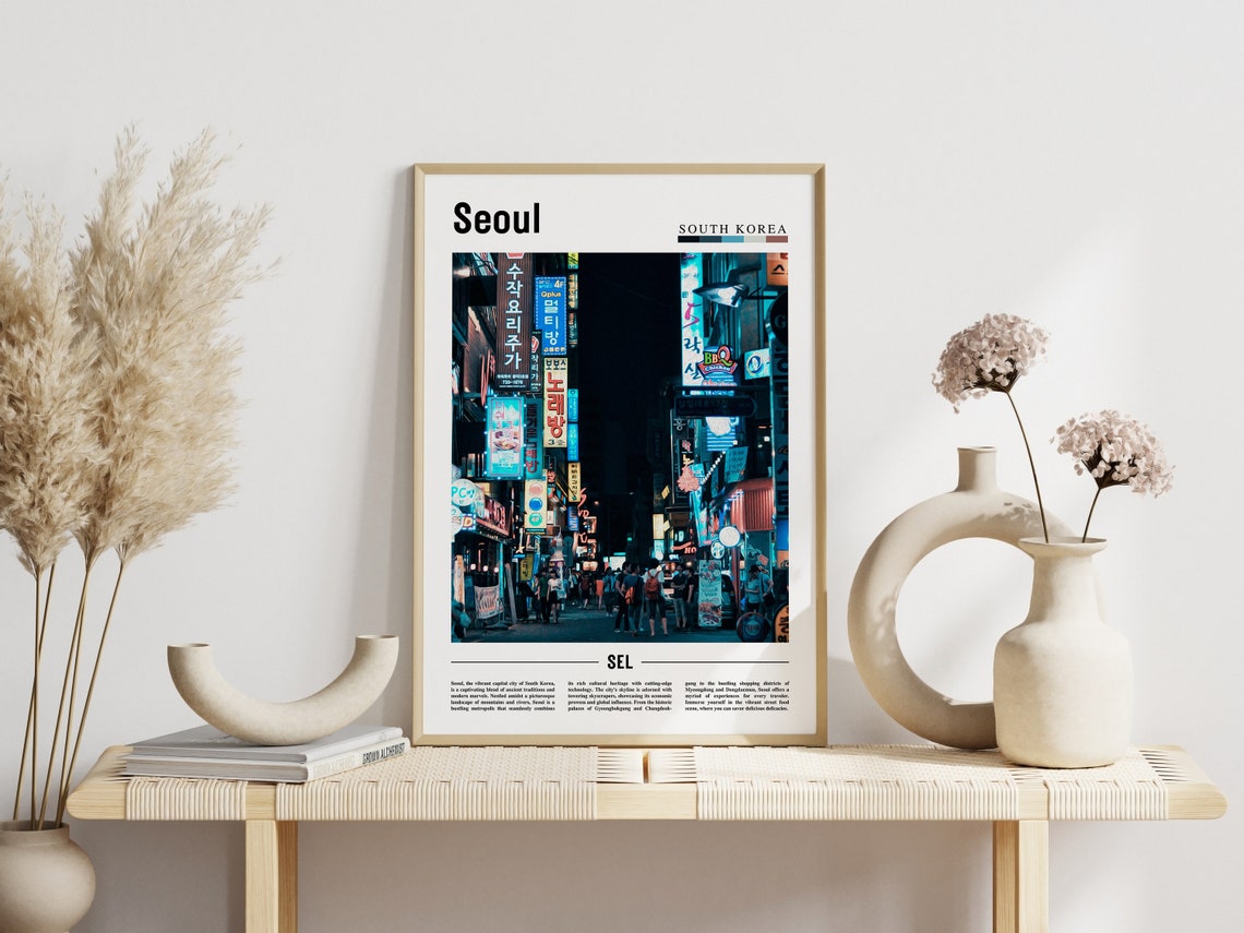 Seoul Poster Seoul Print Seoul Wall Art Asia Print Asia Poster Asia Photo Minimal Travel Poster - Image 3