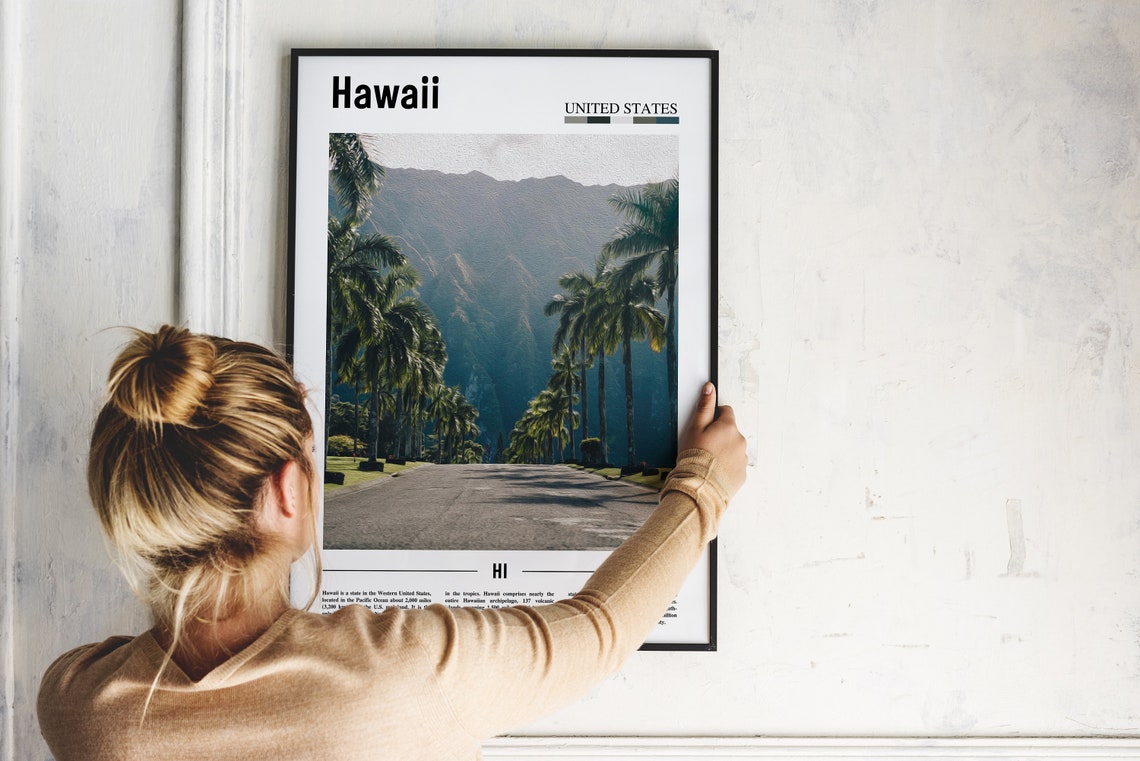 Hawaii Poster Hawaii Print Hawaii Wall Art United States Photo United States Poster United States Print Travel Poster - Image 2
