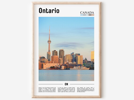Ontario Canada Toronto Skyline CN Tower Lake Waterfront Photo Poster