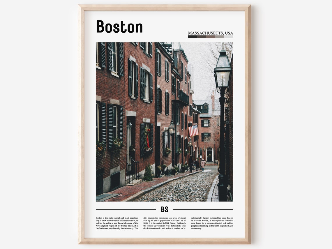 Boston Print Boston Poster Boston Wall Art United States Photo United States Poster United States Print Travel Poster