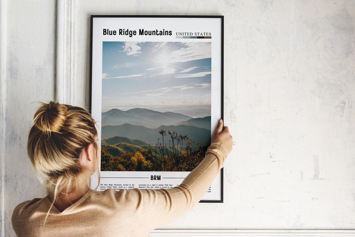 Blue Ridge Mountains Layered Blue Ridges Sunrise Mist Travel Poster - Image 2