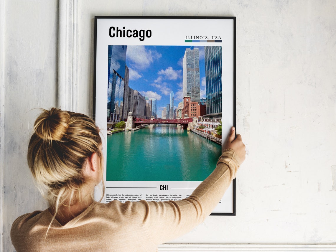Chicago Print Chicago Poster Chicago Wall Art United States Photo United States Poster United States Print - Image 2