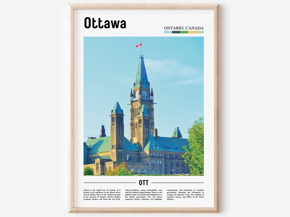 Ottawa Canada Parliament Hill Peace Tower Landmark Photo Poster