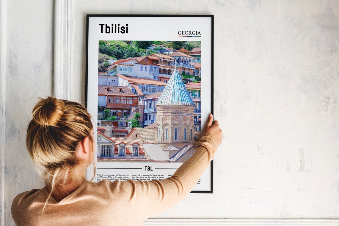 Tbilisi Print Tbilisi Poster Tbilisi Wall Art Oil Painting Poster Colorful City Print City Artwork Travel Artwork Travel Wall Art - Image 2