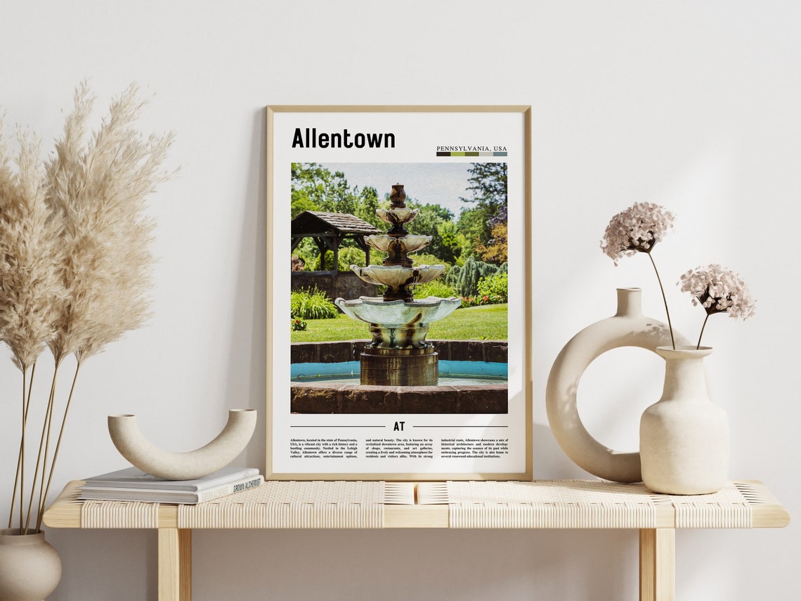Allentown Poster Allentown Print Allentown Wall Art United States Photo United States Poster United States Print Travel Poster - Image 3