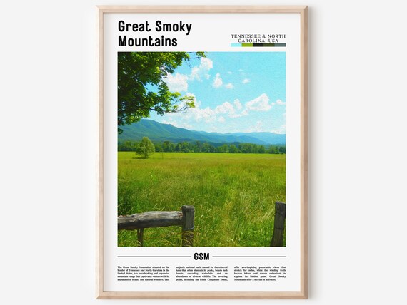 Great Smoky Mountains National Park Poster Green Valley Meadow
