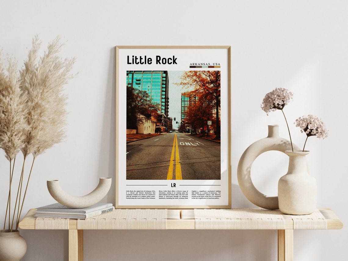 Little Rock Poster Little Rock Print Little Rock Wall Art United States Photo United States Poster United States Print Travel Poster - Image 3
