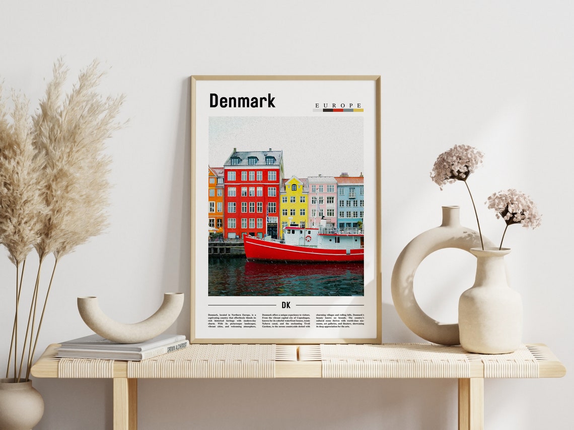 Denmark Nyhavn Harbor Colorful Houses Europe Travel Photo Poster - Image 3