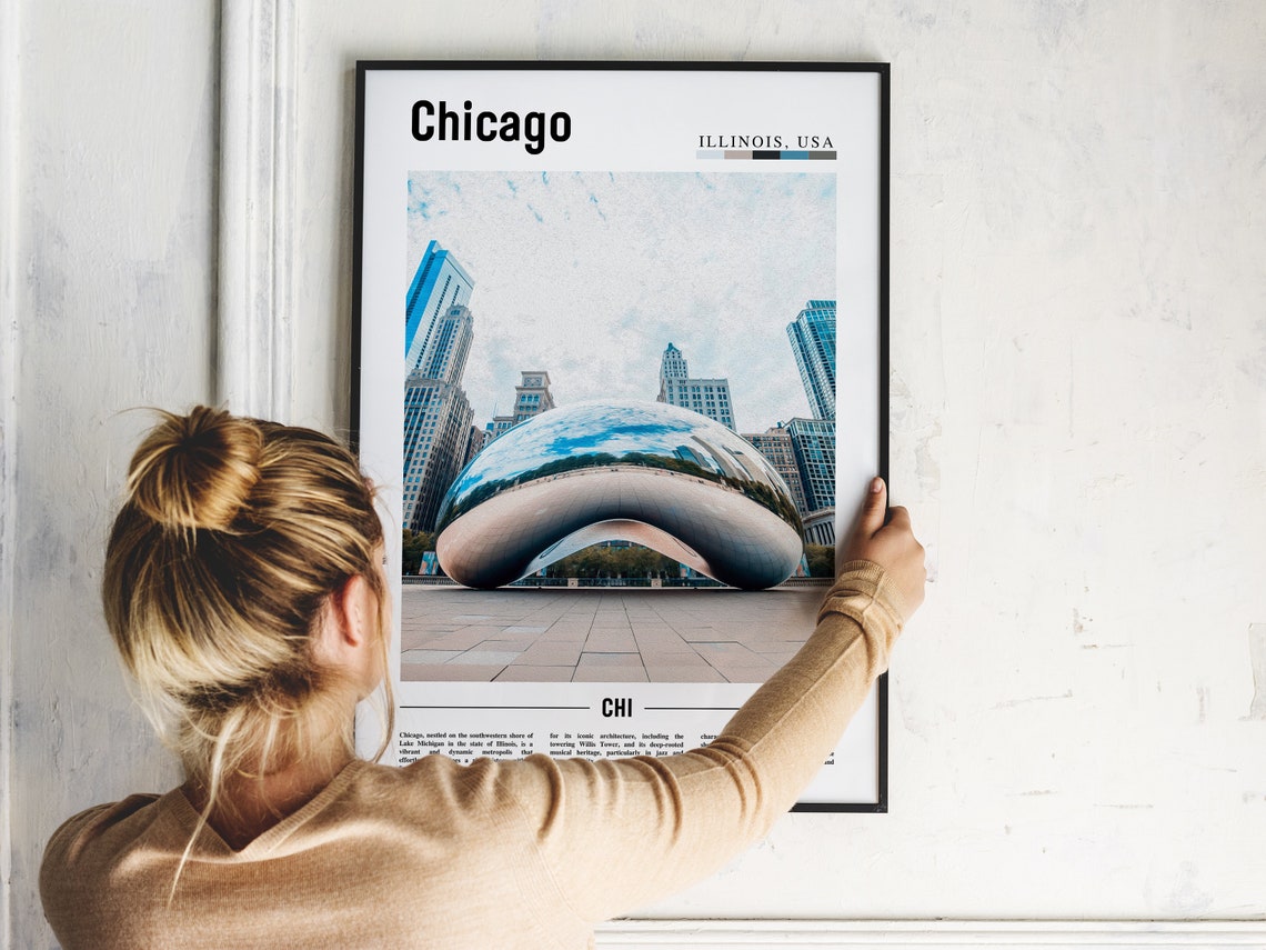 Chicago Print Chicago Poster Chicago Wall Art United States Photo United States Poster United States Print - Image 2