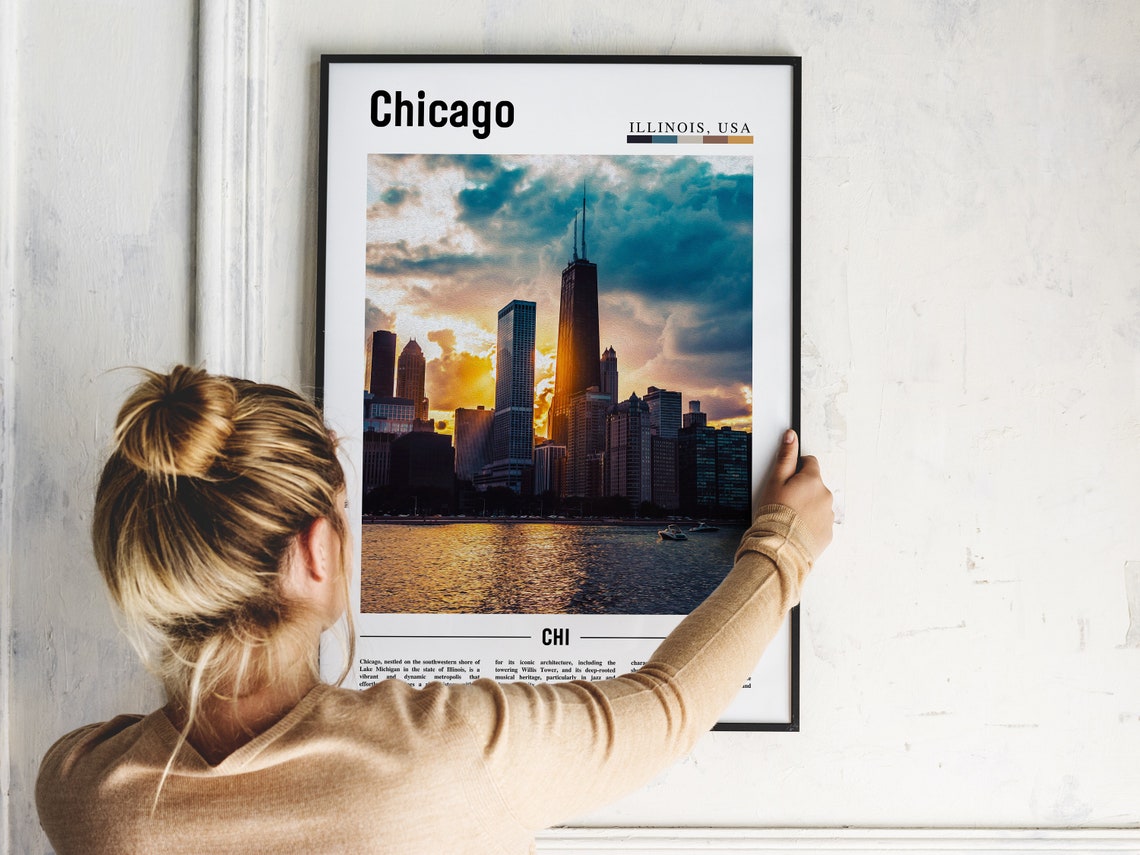 Chicago Print Chicago Poster Chicago Wall Art United States Photo United States Poster United States Print - Image 2