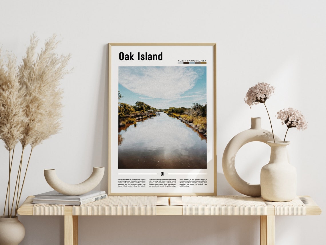 Oak Island Poster Oak Island Print Oak Island Wall Art United States Photo United States Poster United States Print Travel Poster - Image 3