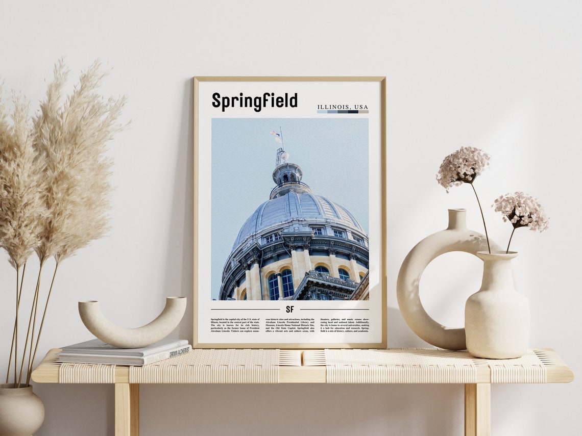 Springfield Poster Springfield Print Springfield Wall Art United States Photo United States Poster United States Print Travel Poster - Image 3