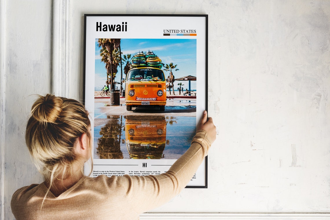 Hawaii Poster Hawaii Print Hawaii Wall Art United States Photo United States Poster United States Print Travel Poster - Image 2