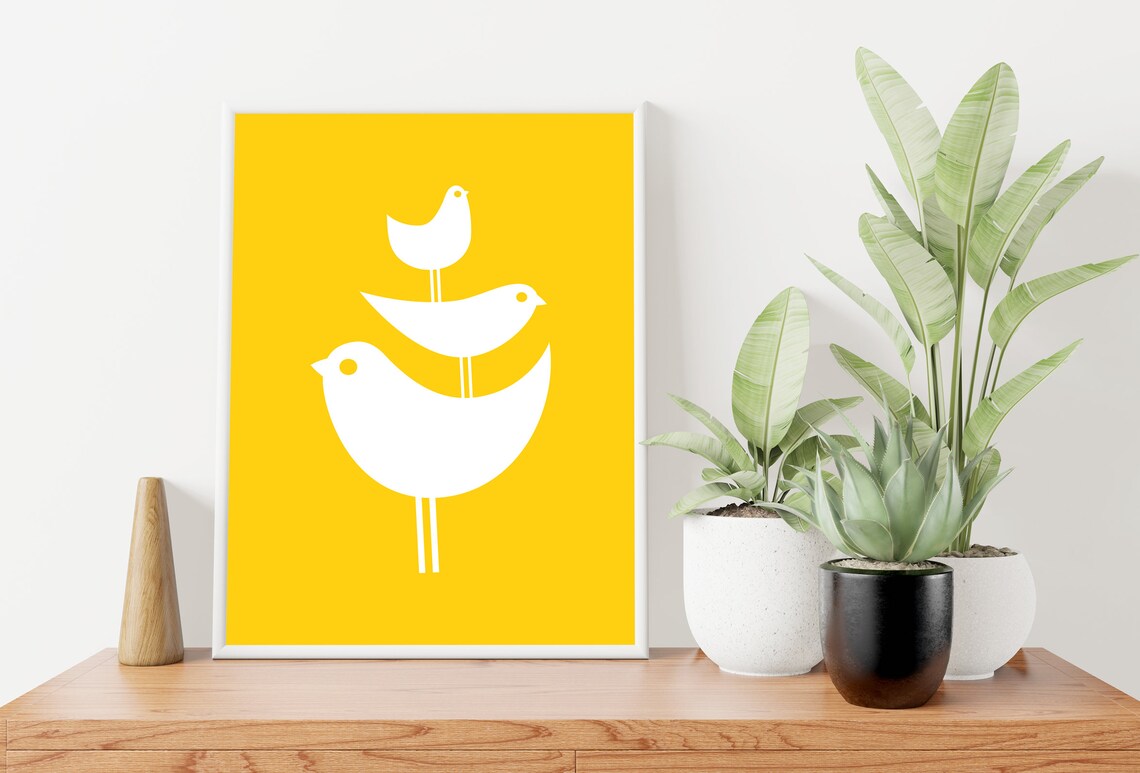 Mid Century Modern Geometric Art, Living Room Print - Image 3