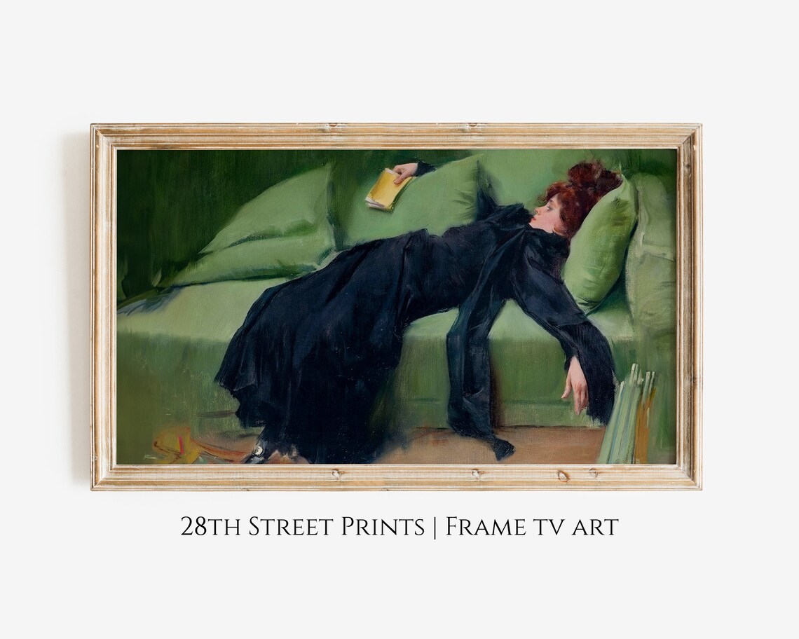 Vintage Halloween Girl by Ramon Casas, Art Print