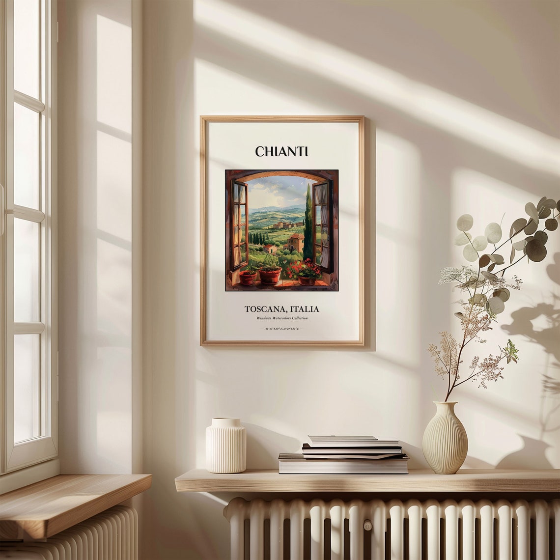 Chianti Tuscany Window View Cypress Hills Farmhouse Art Poster - Image 3