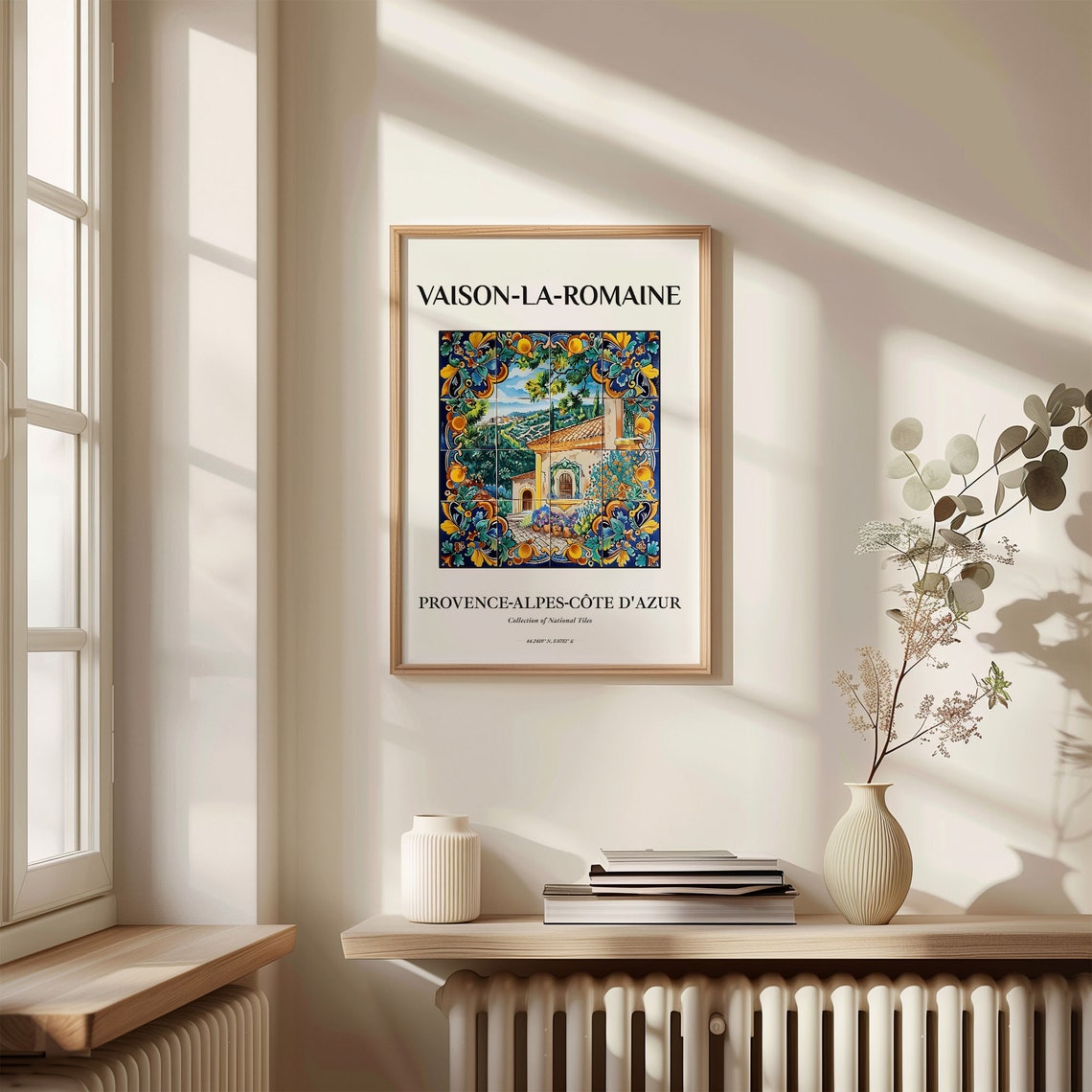 Vaison la Romaine Provence France Villa Garden Tile Mural Art Poster - Image 3