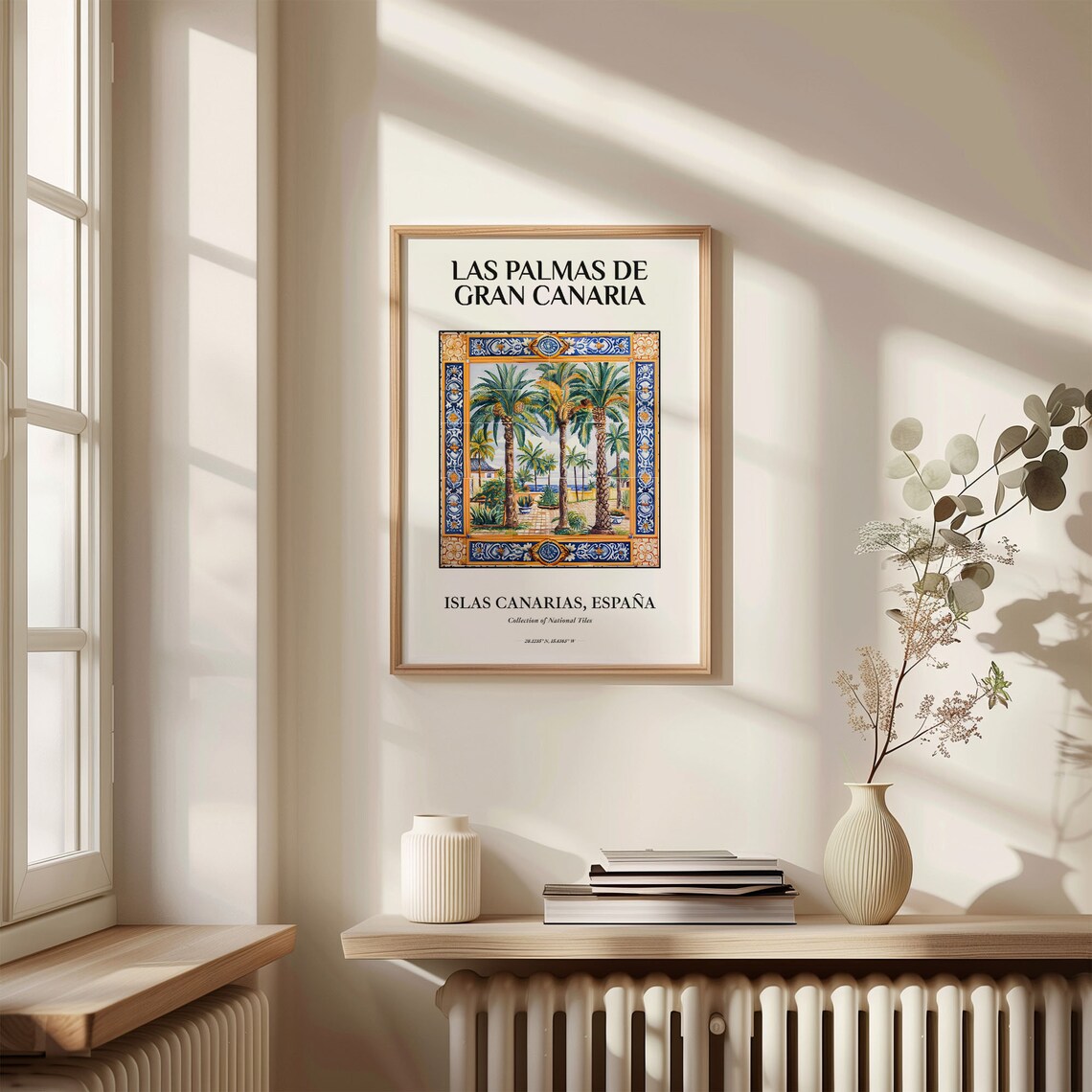 Las Palmas Gran Canaria Palm Trees Tile Mural Art Travel Poster - Image 3