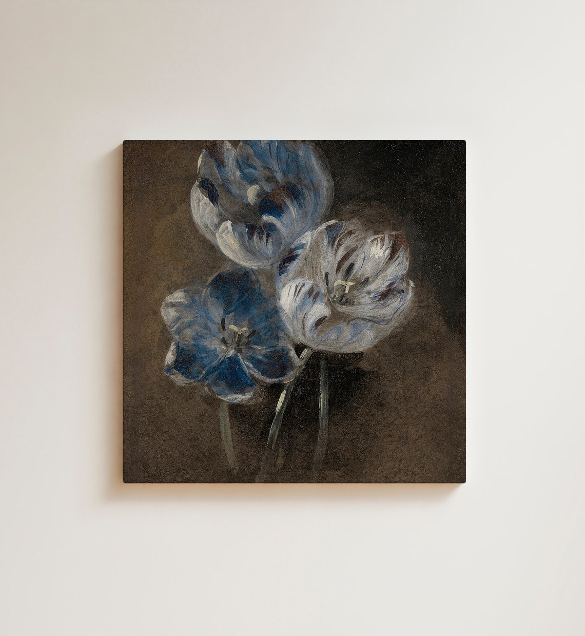 Vintage Moody Flower Painting, French Style Art Print - Image 2