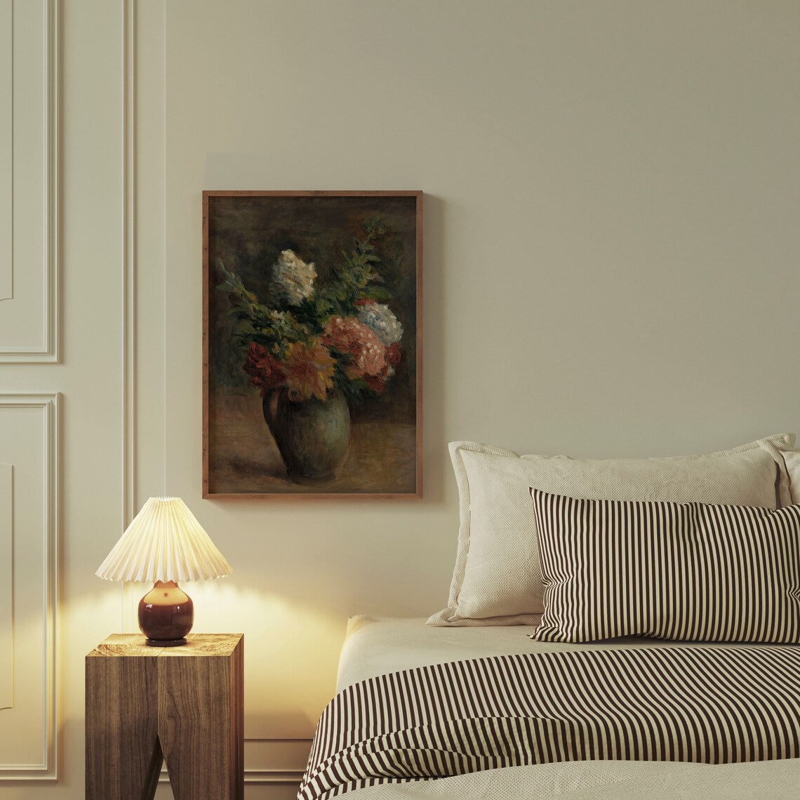 Vintage Moody Still Life Painting, French Country Print - Image 5
