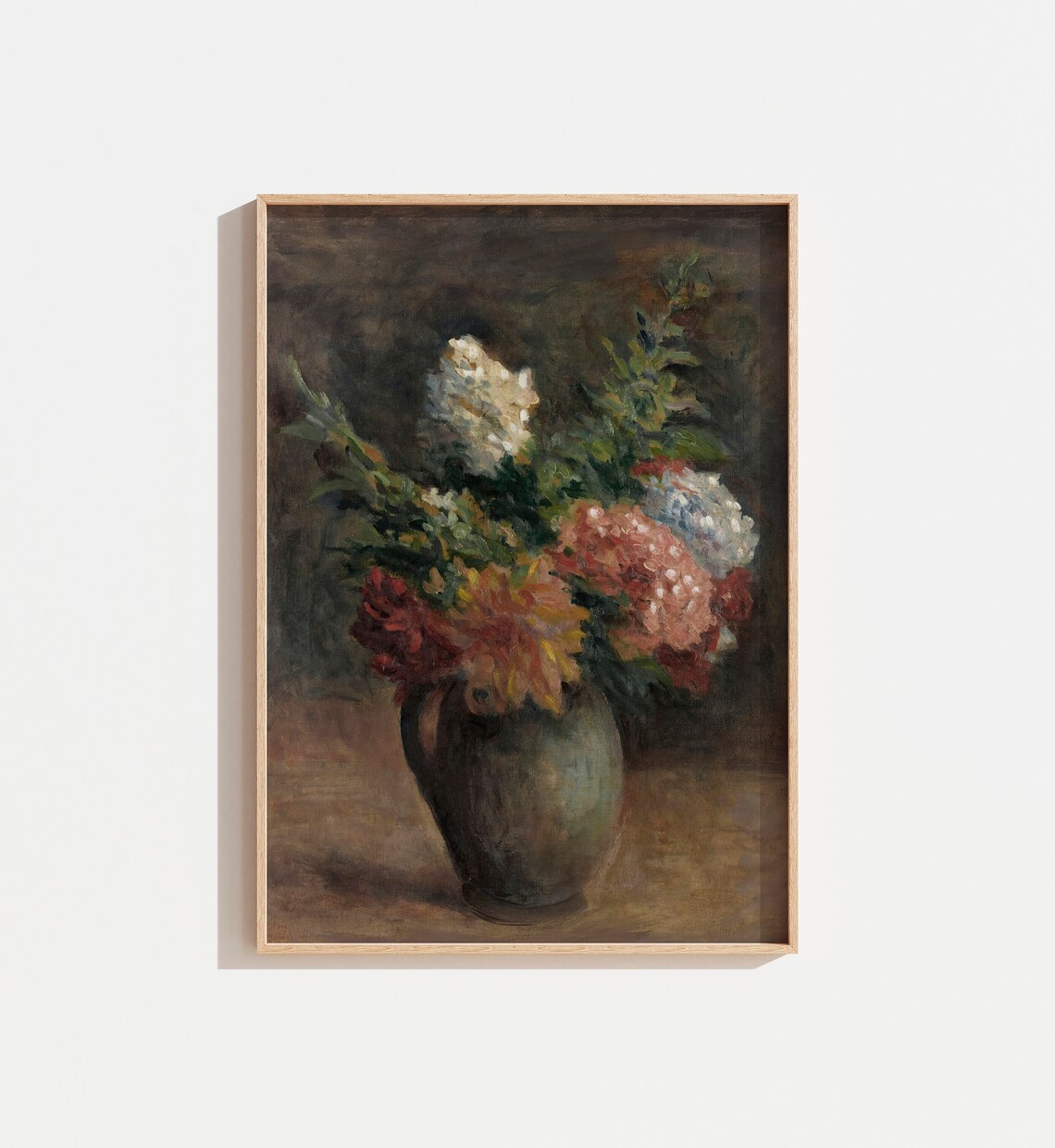 Vintage Moody Still Life Painting, French Country Print