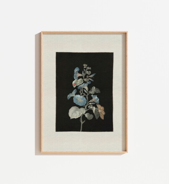 Vintage Moody Muted Floral Oil Painting Still Life Flowers Antique Victorian Art Dark Toned Botanical
