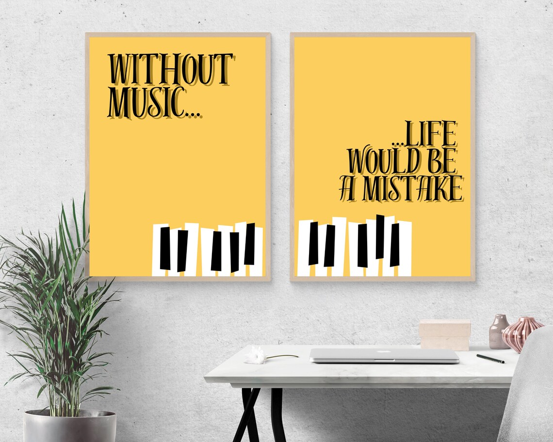 Inspirational Music Quote, Motivational Wall Art Print