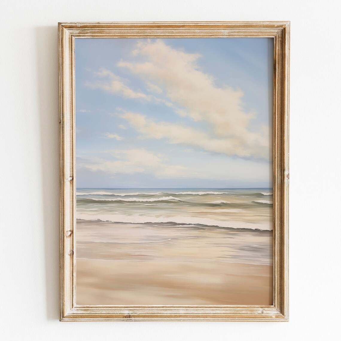 Vintage Summer Coastal Beach Landscape Poster