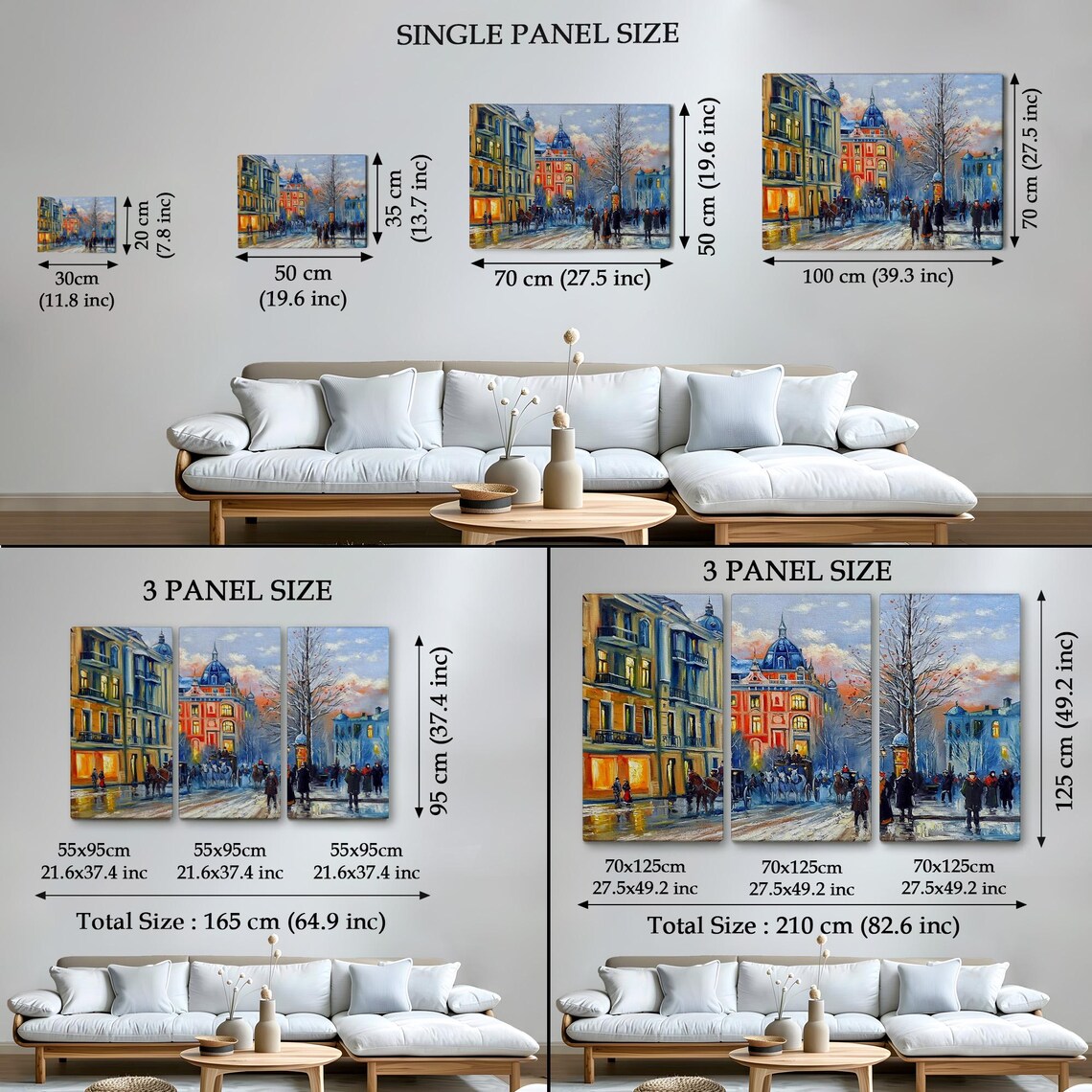 Kyiv Ukraine Winter Street Horse Carriages Old Town Evening Art Poster - Image 4
