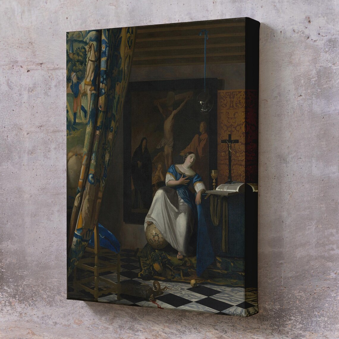 Johannes Vermeer Allegory Of Faith Classic Dutch Masterpiece Art Print