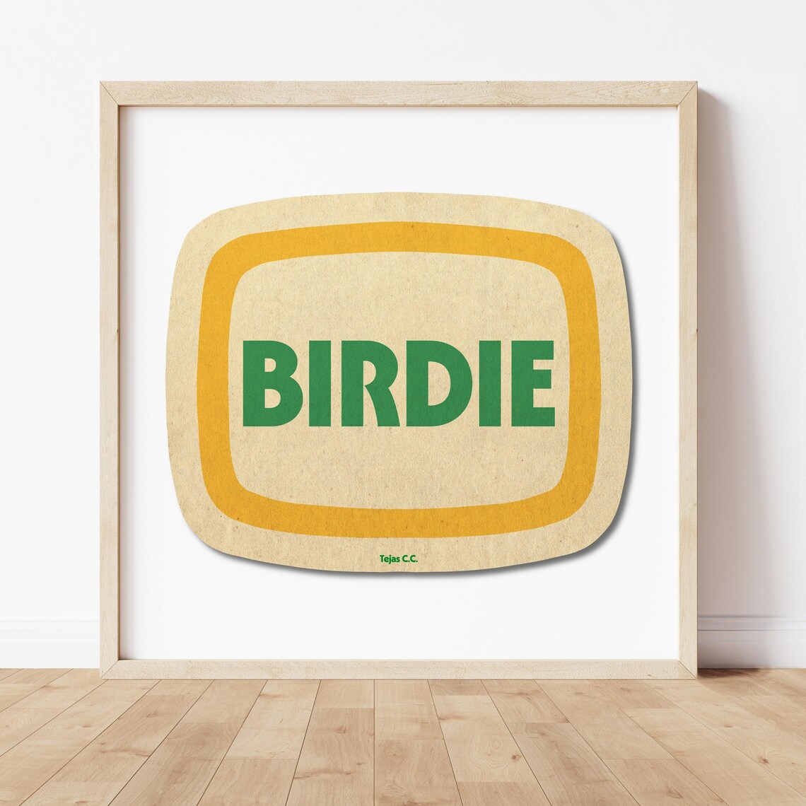 Golf Birdie Art Print for Game Room, Bar & Man Cave - Image 2