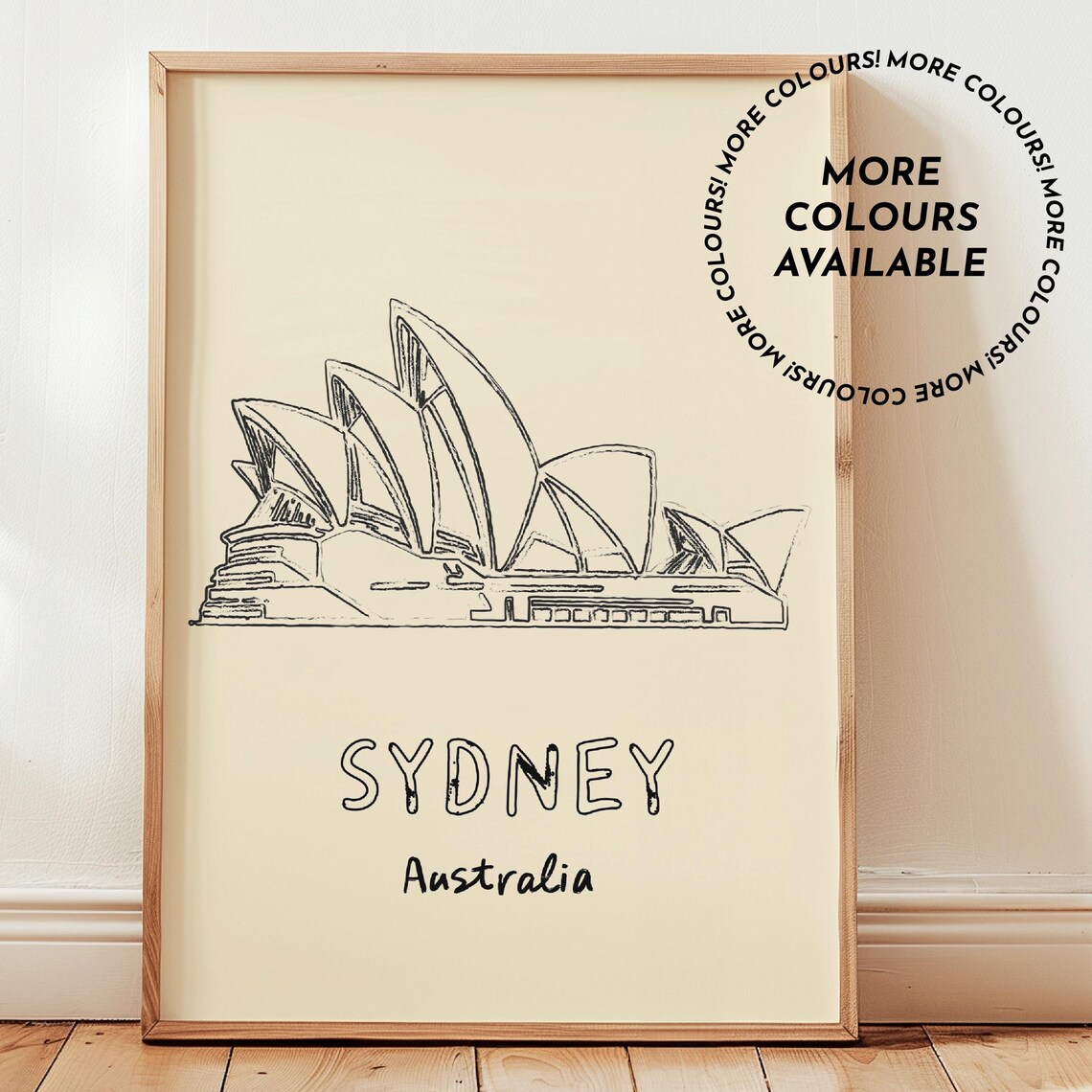 Sydney Line Drawing Travel Poster, Australia Gift