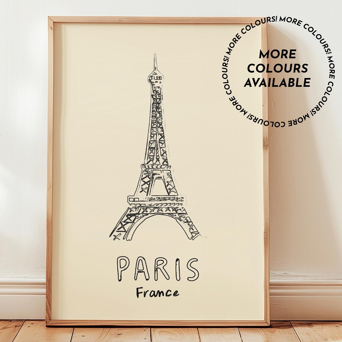 Paris Line Drawing Travel Poster, French Gift