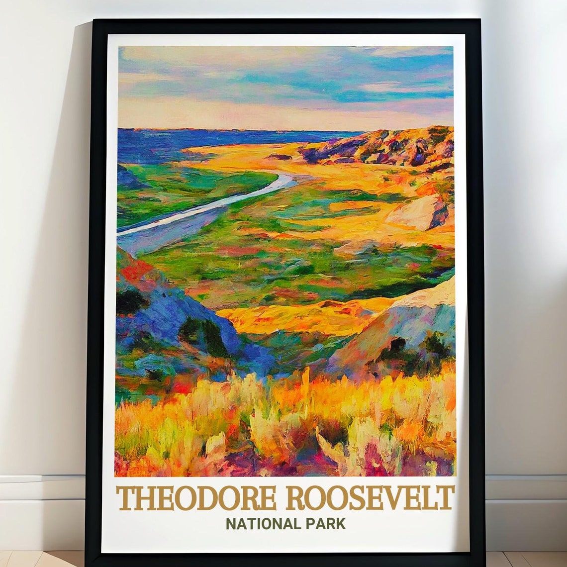 Theodore Roosevelt National Park Wind Canyon River View Poster