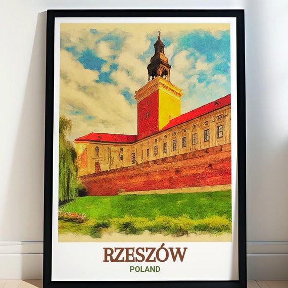Rzeszw Poster Print Rzeszw Castle Travel Poster Rzeszw Wall Decor Rzeszw Castle Home Decor Rzeszw Living Room Decor