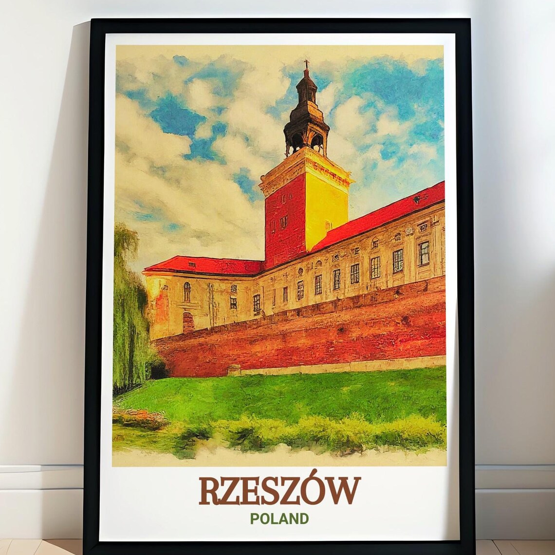 Rzeszw Poster Print Rzeszw Castle Travel Poster Rzeszw Wall Decor Rzeszw Castle Home Decor Rzeszw Living Room Decor