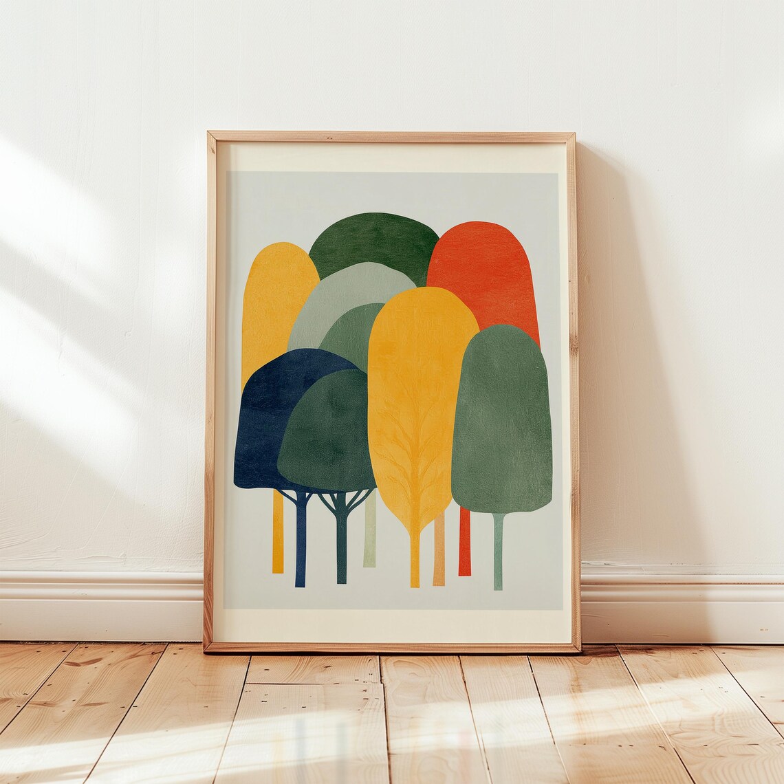 Abstract Tree Grove, Scandinavian Wall Decor