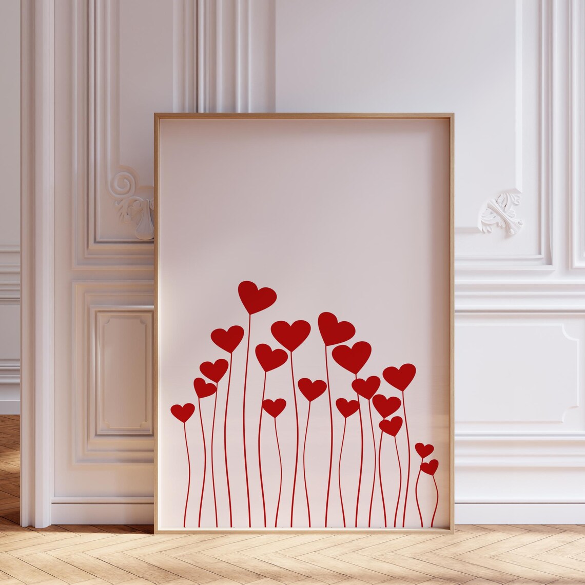 Love Plant Art Print, Minimalist Valentine's Decor