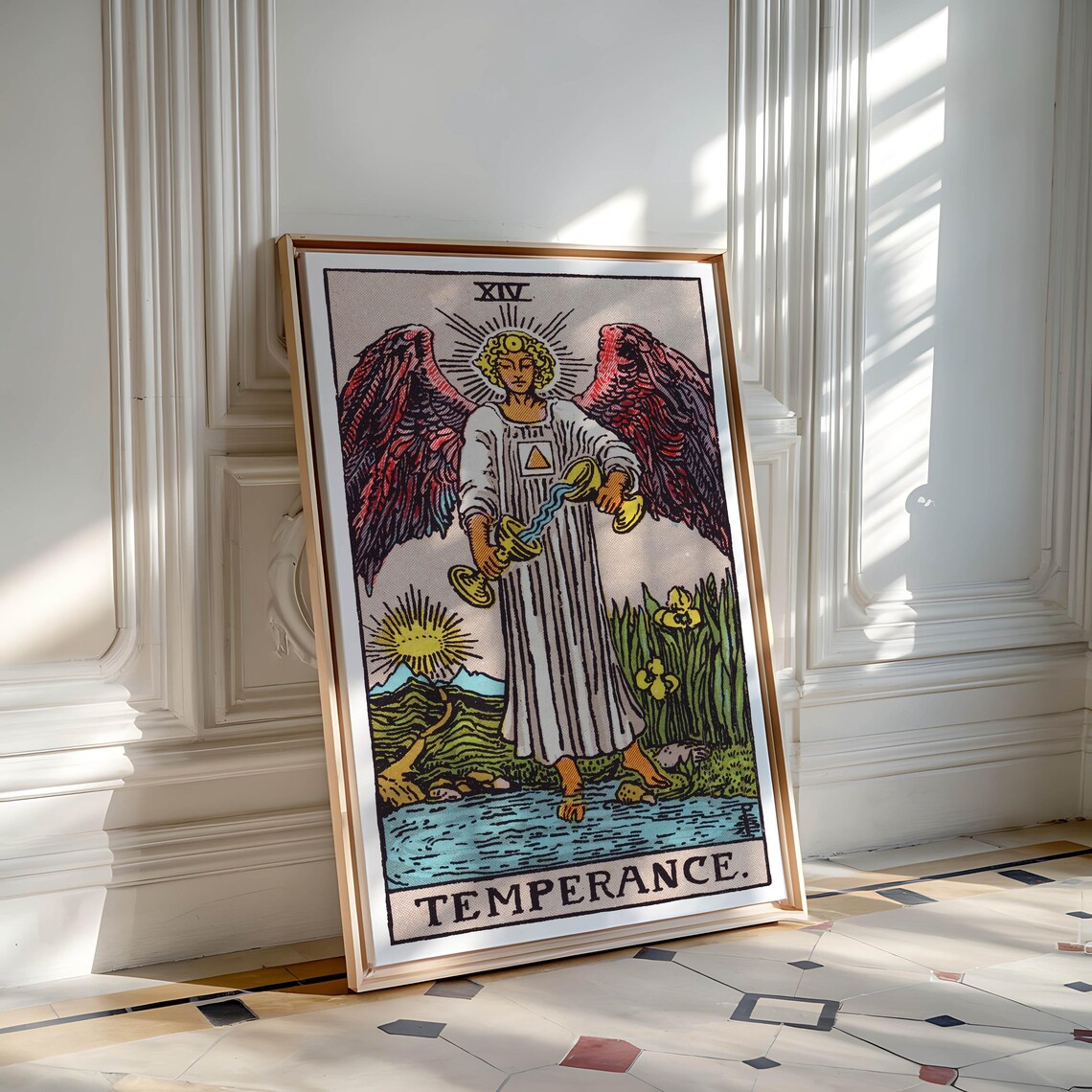 Tarot Cards Rider Waite, Temperance Mystical Art Print - Image 4