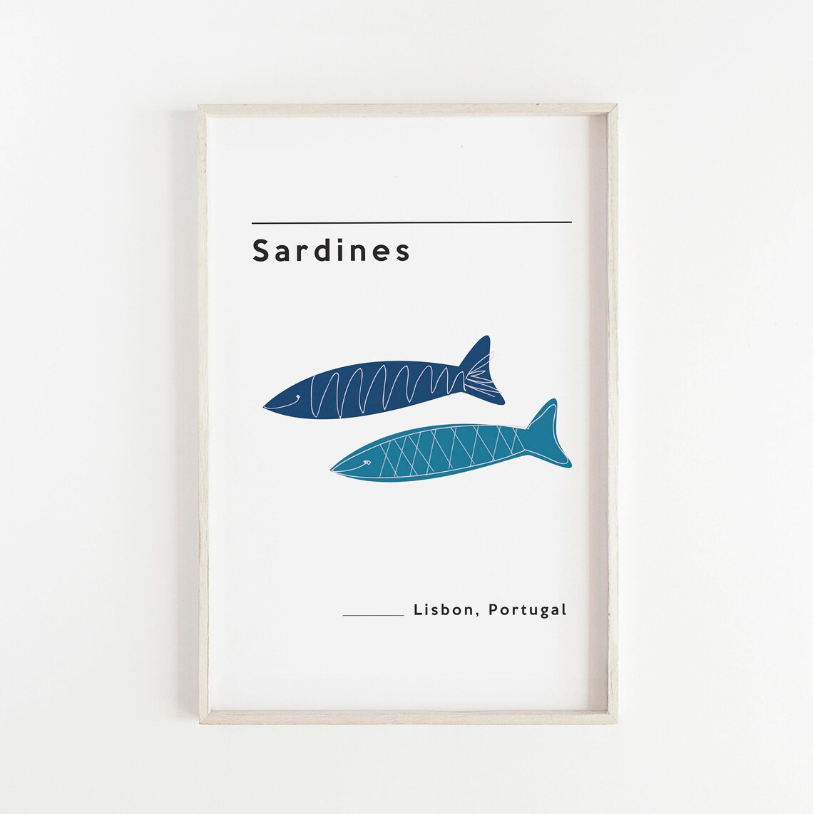 Sardines Print, Lisbon Portugal Travel Poster - Image 4