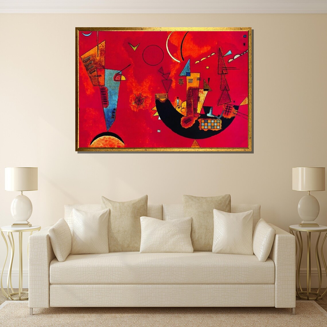 Wassily Kandinsky Red Abstract Geometric Modernist Painting Poster - Image 4