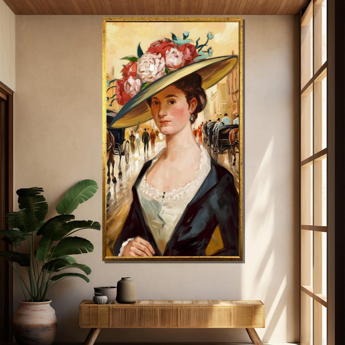 Victorian Lady With Floral Hat Elegant Vintage Style Portrait Poster - Image 4