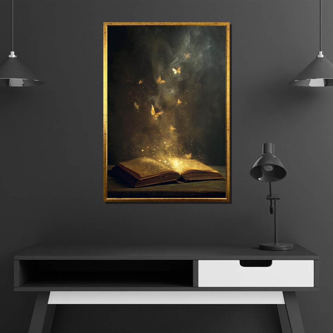 Magical Open Book Fantasy Boho Art Print - Image 4
